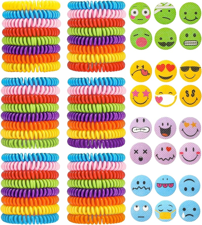 BuggyBeds 48 Pack Mosquito Repellent Bracelets with 72 Mosquito Patches, Individually Wrapped Mosquitoes Bracelets Stickers for Camping Swimming Outdoor Indoor, Deet Free - Image 1